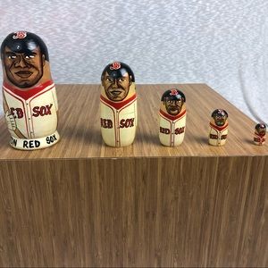 BOSTON RED SOX RUSSIAN NESTING DOLL 5-PIECE SET